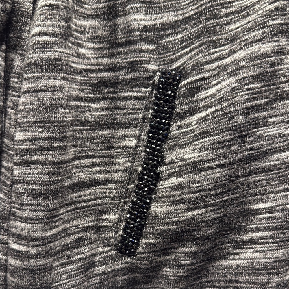 Juicy Couture Black and Gray Zip Up Sweater with Marled Pattern - Picture 5 of 5